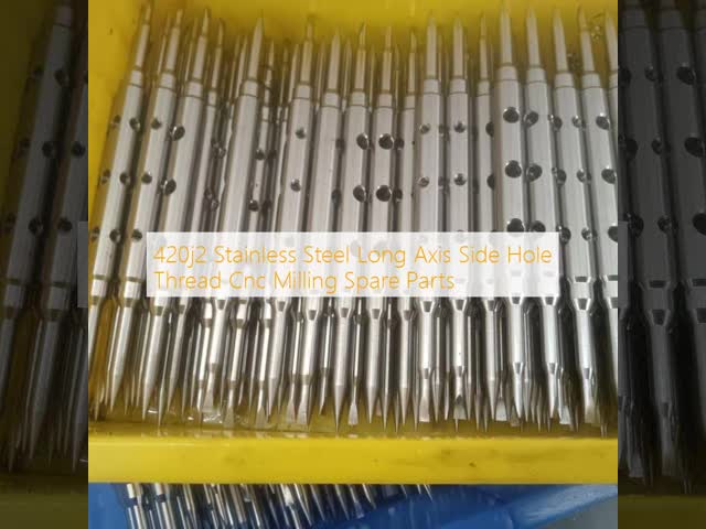 420j2 Stainless Steel Long Axis Side Hole Thread Cnc Milling Spare Parts