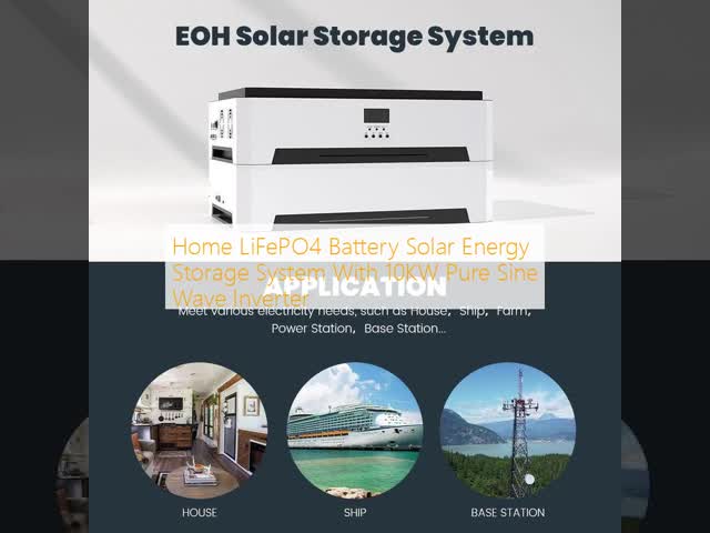 Home LiFePO4 Battery Solar Energy Storage System with 10KW Pure Sine Wave Inverter and 6000 Recycles