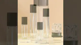 Eco-Friendly Leak-Proof Clear Glass Bottle for Customizable Cosmetic Packaging