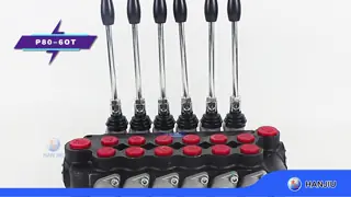 P80 Series Monoblock Control Valves，6 handles with spring control, BSPP ports