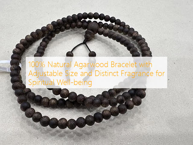 Authentic Agarwood Bracelet Designed with Carefully Selected Agarwood Beads Perfect for Spiritual Practices and Fashion