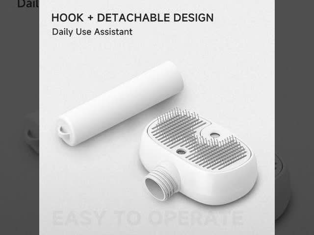 2025 Eco-Friendly Safe Easy Use Plastic ABS Pet Brushes UV-Light Steam Spray Comb for Cats Dogs Battery-Powered Shampoo Grooming