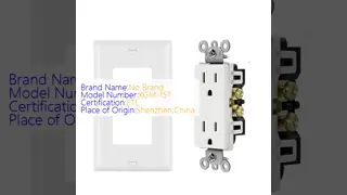 Residential / Commercial Socket And Switch Wall Mounted 15A 125V Receptacle For Easy Secure Connection