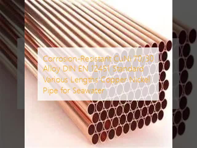Corrosion-Resistant CuNi 70/30 Alloy DIN EN 12451 Standard Various Lengths Copper Nickel Pipe for Seawater