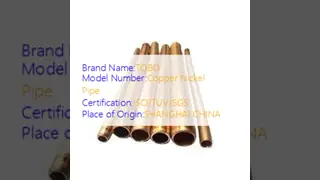 Corrosion-Resistant CuNi 70/30 Alloy DIN EN 12451 Standard Various Lengths Copper Nickel Pipe for Seawater