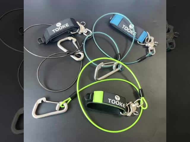 Heavy Duty Durable Training Guide Rope Free Diving Safety Lanyard For Underwater Sports