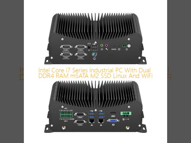 Intel Core i7 Series Industrial PC With Dual DDR4 RAM mSATA M2 SSD Linux And WiFi