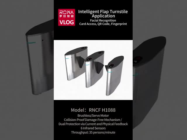 Flap Barrier Gate Waist Height Access Control Turnstile Barcode Flap Barrier for Museum