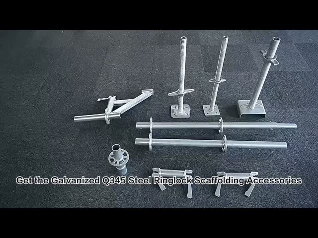 Q355B Steel 350MM Heavy-Duty Ring-Lock Scaffolding Base System Components for Construction Projects