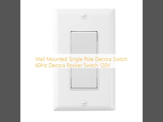 Wall Mounted Single Pole Decora Switch 60Hz Decora Rocker Switch 120V