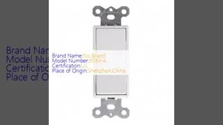 Wall Mounted Single Pole Decora Switch 60Hz Decora Rocker Switch 120V