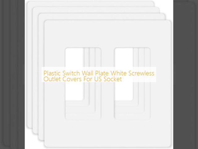 Plastic Switch Wall Plate White Screwless Outlet Covers For US Socket