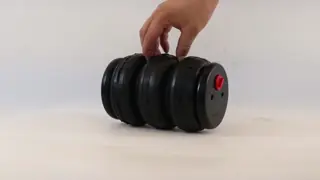 Trois ressorts pneumatiques en caoutchouc enroulés 3B2300 à airbag suspendu pour réduire les chocs