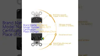 Electrical Standard Ground Receptacle 15A 125V Duplex Receptacle Outlets