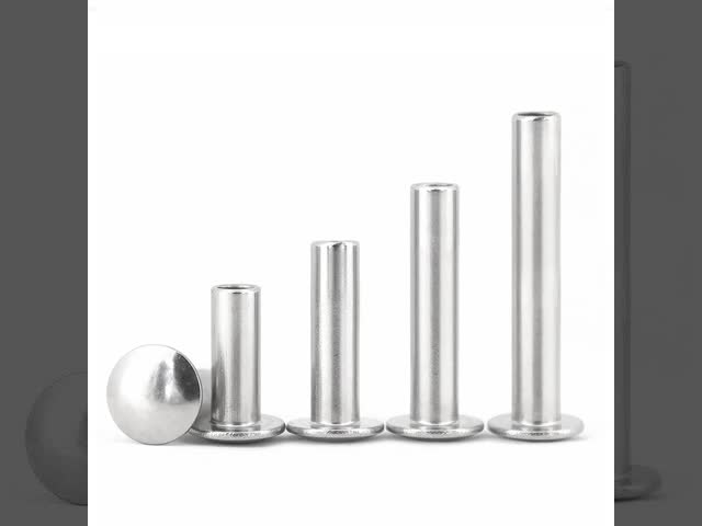 Precision Made GB873 Semi-Tubular Rivets, Flat Oval Head Style