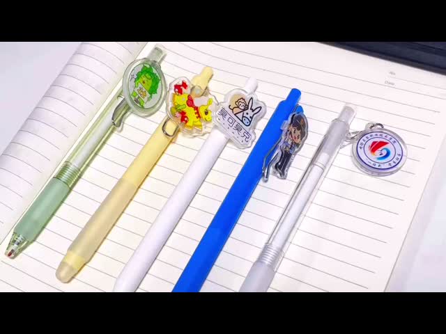 Creative DIY Personalized Cartoon Anime Acrylic Gel Pen Unique Patch Design Rubber Metal Signature Pen for Promotions