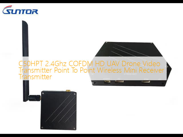 C50HPT 2.4Ghz COFDM HD UAV Drone Video Transmitter Point To Point Wireless Mini Receiver Transmitter