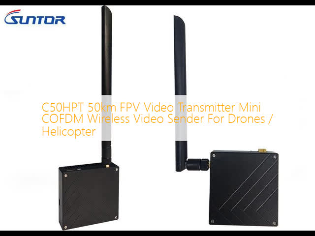 C50HPT 50km FPV Video Transmitter Mini COFDM Wireless Video Sender For Drones / Helicopter