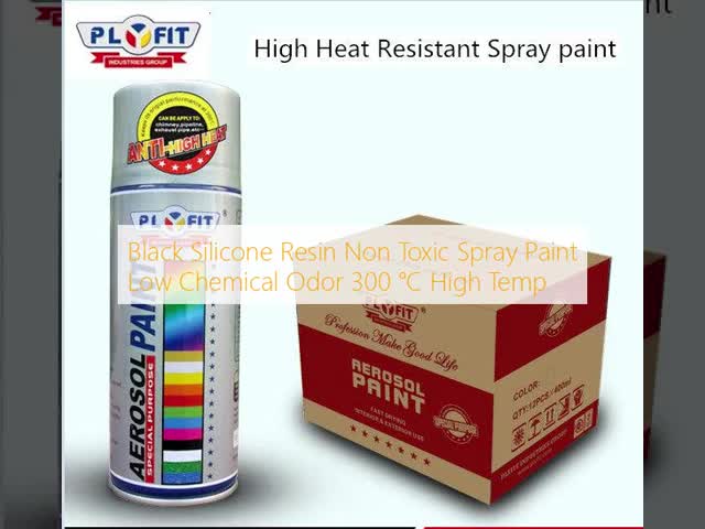 Black Silicone Resin Non Toxic Spray Paint Low Chemical Odor 300 ℃ High Temp