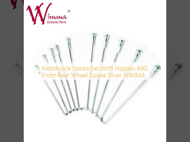 Motorcycle Spoke Set With Nipples A9G Front Rear Wheel Spoke Silver WIMMA