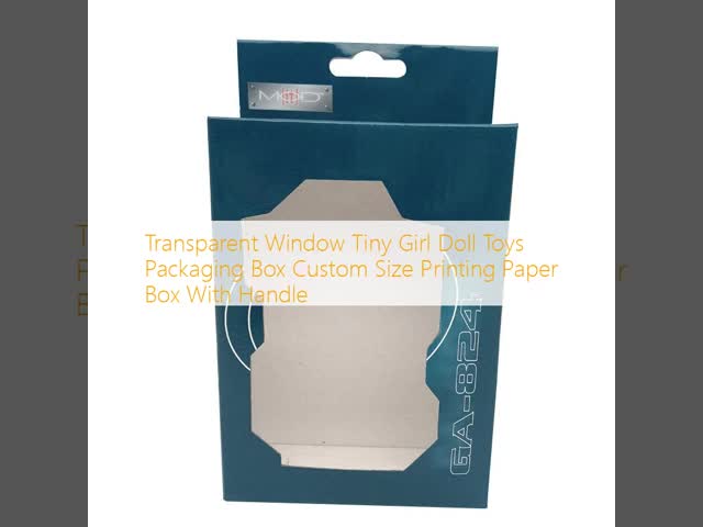 Transparent Window Tiny Girl Doll Toys Packaging Box Custom Size Printing Paper Box With Handle