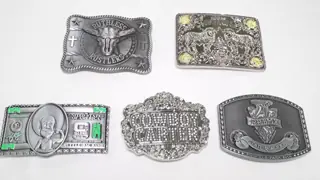 Western Custom Belt Buckle in Zinc Alloy with Customized Shape and 3
