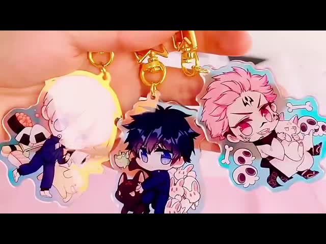 Wholesales Holographic Keychain Lenticular Acrylic Key Chain Custom Key Ring Acrylic Charms Custom Acrylic Keychain