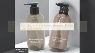 Customized Plastic Luxury Shampoo Bottles 300ml PET Bottle