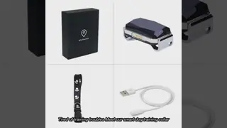 Comfortable Black ABS Dog Collar with Blue Gem GPS Tracker Rechargeable & Waterproof Adjustable Metal Buckle for Dogs