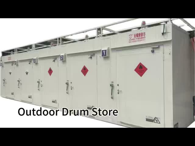 Outdoor Hazmat Storage Building Non Combustible Container For Drums And IBCs  Dangerous Substance