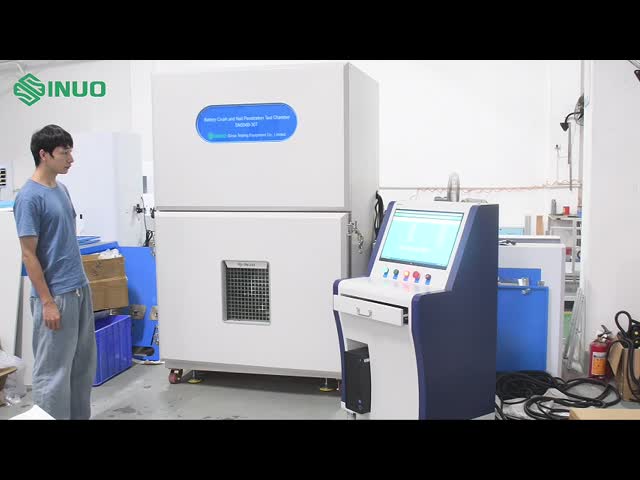 EV Battery Testing Equipment with 300kN Pressure Range and Box-Type Structure for SAE J2464 Compliant Crush and Nail Penetration Tests