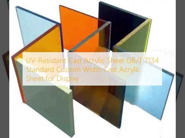 UV-Resistant Cast Acrylic Sheet GB/T 7134 Standard Custom Width Cast Acrylic Sheet for Display