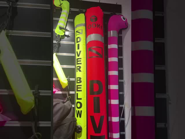 High Visibility Customize 2.4M 3M Inflatable Scuba Diving Buoy For Underwater Equipment