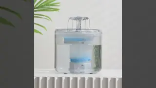 2.2L Eco-Friendly Automatic Portable Cat Dog Water Feeder ABS/PC Pet Fountain with Charge Source Cute Style