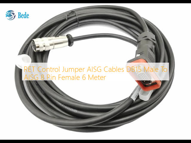 RET Control Jumper AISG Cables DB15 Male To AISG 8 Pin Female 6 Meter