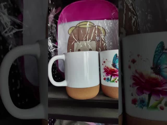 Glossy Matte White Blank Sublimation Wood Base Ceramic Coffee Mug Sublimated Mugs Blanks With Lid