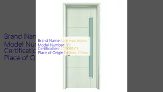 Durable WPC Glass Door with 35/45mm Thickness Termite Proof and Heat Insulation for Residential and Commercial Use