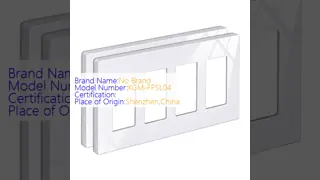White 4 Gang Wall Plates Plastic Screwless Wall Plates For Socket Switch Cover