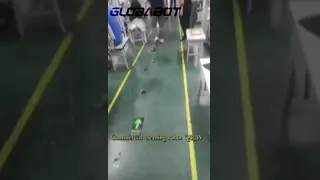 Connected commercial sweeper robot allowing remote control and scheduling via a smartphone applicati