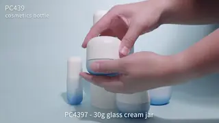 シルクスクリーン印刷表面処理をカスタムロゴとカラーパーソナライゼーションを提供するガラス化粧品パッケージセット