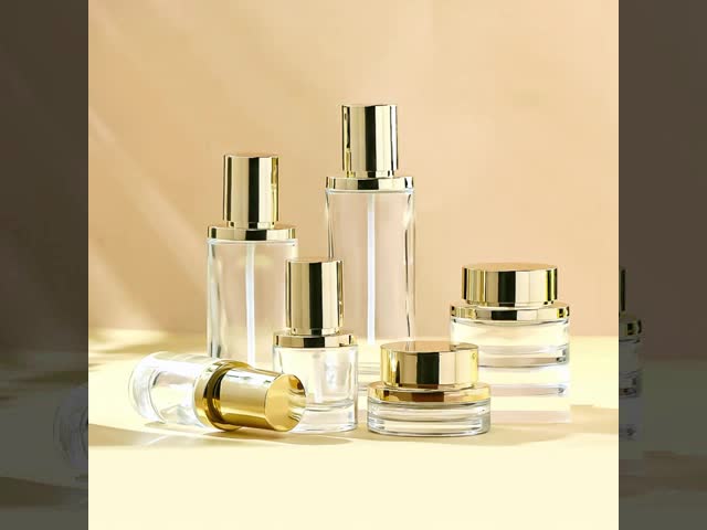 Customizable Logo Glass Cosmetic Bottle Set with Leak-proof Sealing and Premium Thick-wall Glass for Luxury Skincare