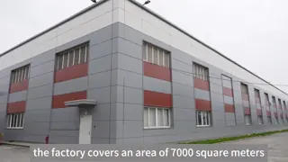 Factory introduction, production equipment, and cleanroom display.