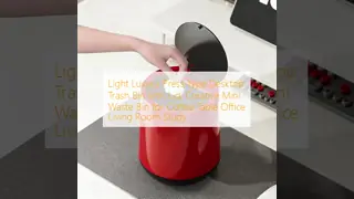 Light Luxury Press-type Desktop Trash Bin with Built-in Charcoal Filter Eco-Friendly Sensor Operated Lid