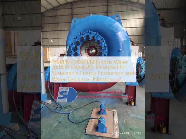 150RPM-1000RPM Francis Water Turbine Generator with 300kW to 20MW Power Output and Automatic Governor Control