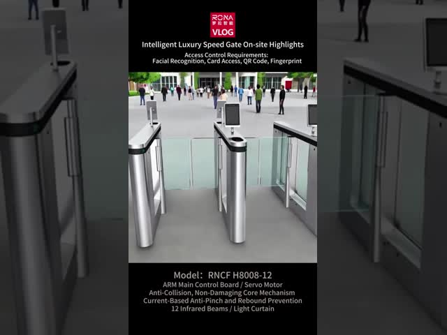 High Speed Gate Turnstile DC Servo Motor Visit Management System For Bank Building
