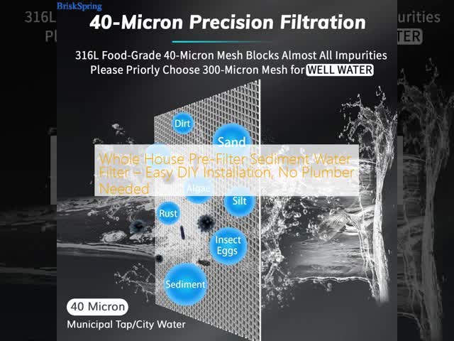 Whole House Water Filter Sediment Removal System Ensuring Clean Safe Water Throughout Residential Commercial Properties