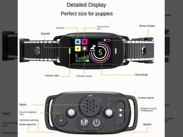 2025 New Generation 2.0 System Smart Color Screen Multifunctional Bark Stopper Ultrasonic Dog Collar Eco-friendly Plastic