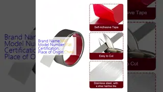 Mirror Surface Hairline Finish PVD Color Coating Stainless Steel Adhesive Roll Flat Trim for Tile Edges