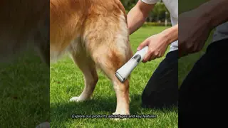 Pet Grooming Kit Stainless Steel Portable Hair Removal Mitts & Rollers Rechargeable with Multiple Attachments for Dogs and Cats