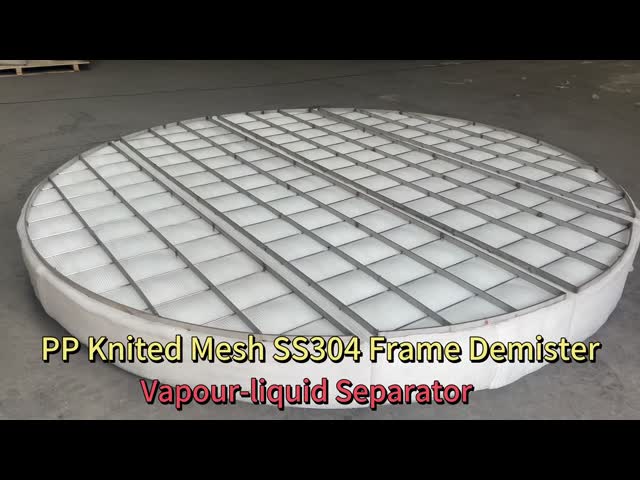PP Knited Wire Mesh Demister Pad SS304 Frame for SO2 Wet Scrubber 3000mm